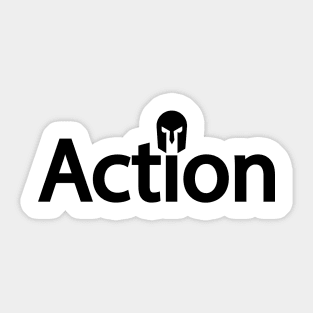 Action typography design Sticker